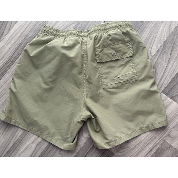 Bather Swim Trunks Shorts Mens Medium Olive Green Drawstring Liner Pool Beach - Picture 2 of 16